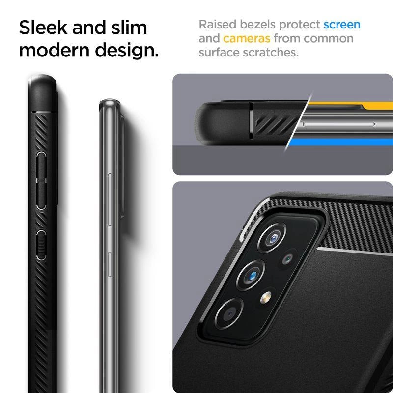 Spigen Rugged Armor Case til Samsung Galaxy A52 / A52S - Matte Black