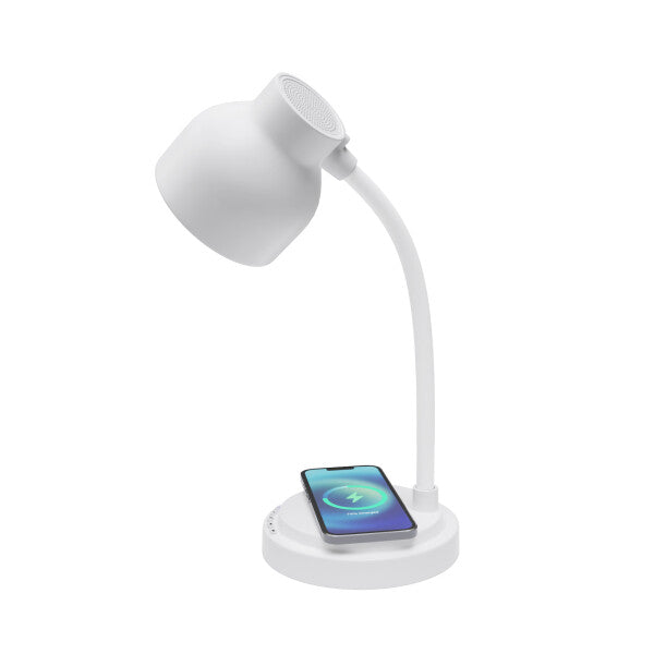 prio 3-i-1 SMART skrivebordslampe med trådløs oplader og højttaler