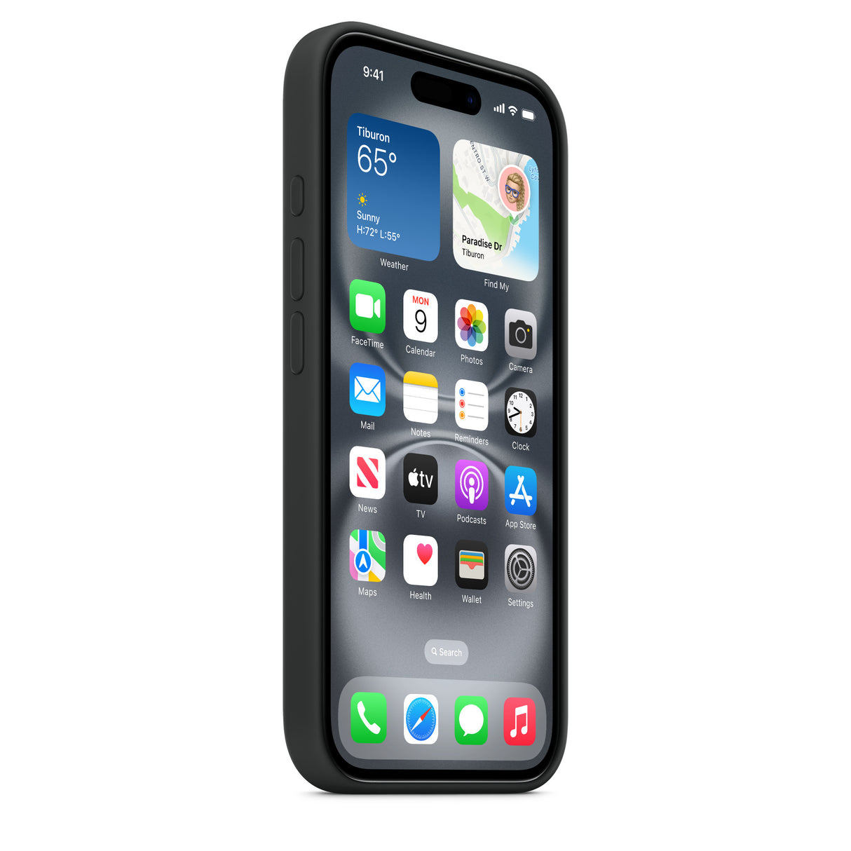 Apple iPhone 16 Silicone Case with MagSafe - Black