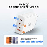 Tech Protect Nc120 W Gan 4 Port Netværksopladder Pd 120 W / Qc3.0 Hvid