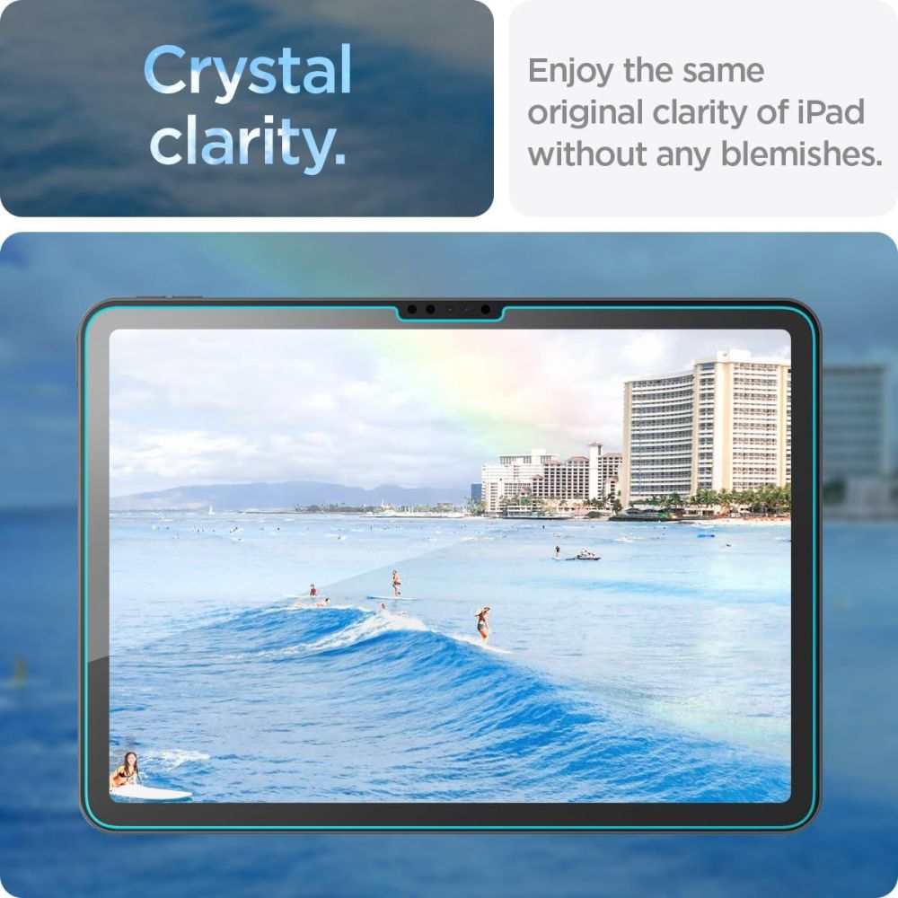 Hærdet Glas Spigen Glas.Tr ”Ez Fit” Ipad Air 11” 6 / 7 / 8 / 2024 2026 Clear
