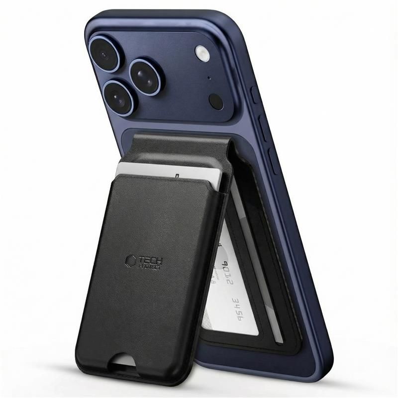 Tech Protect Magwallet Stand Magsafe Universal Rfid Magnetisk Kortholder Sort