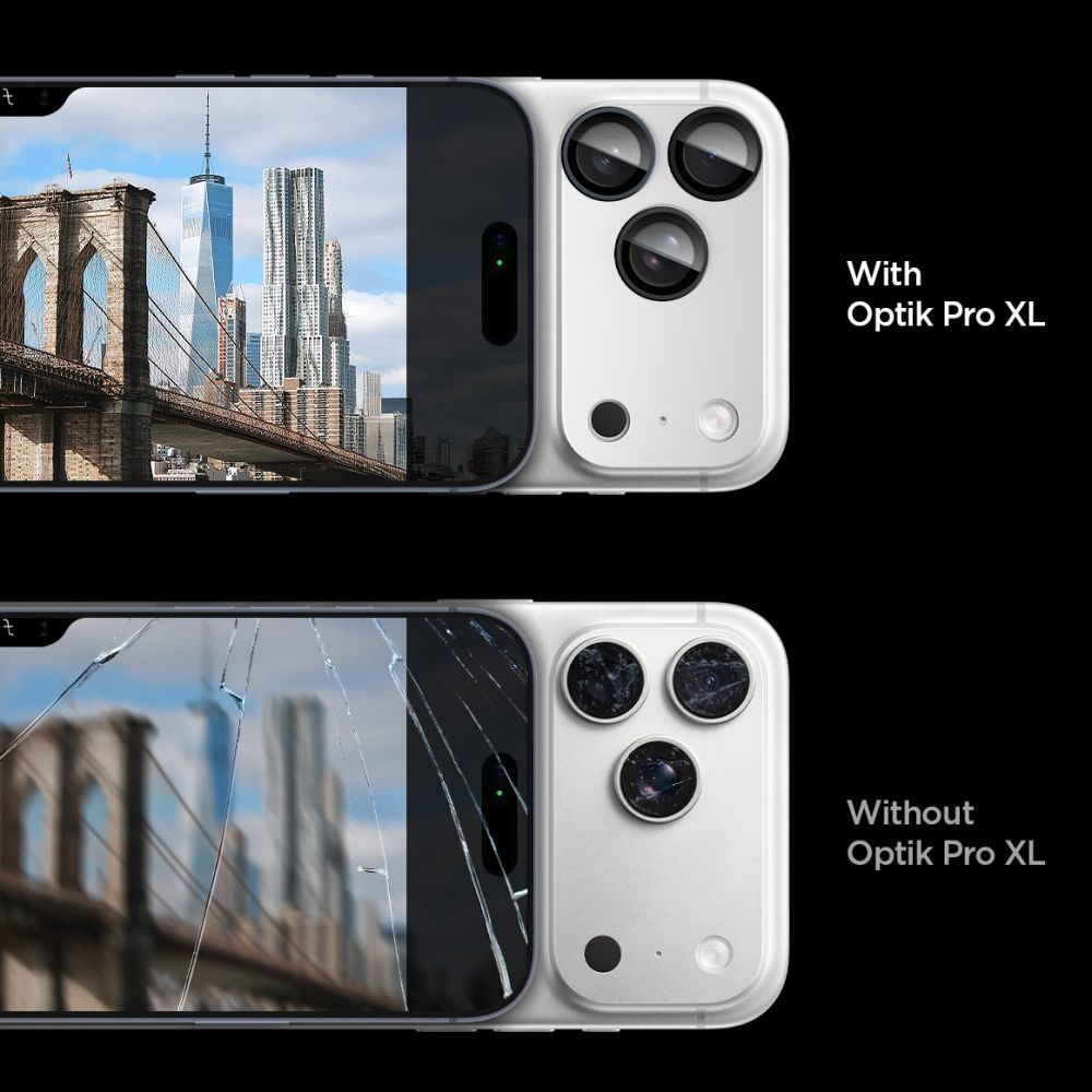 Kamera Beskyttelse Spigen Optik Pro Xl Glas.Tr ”Ez Fit” Kamera Beskyttelse Iphone 17 Pro Max Silver