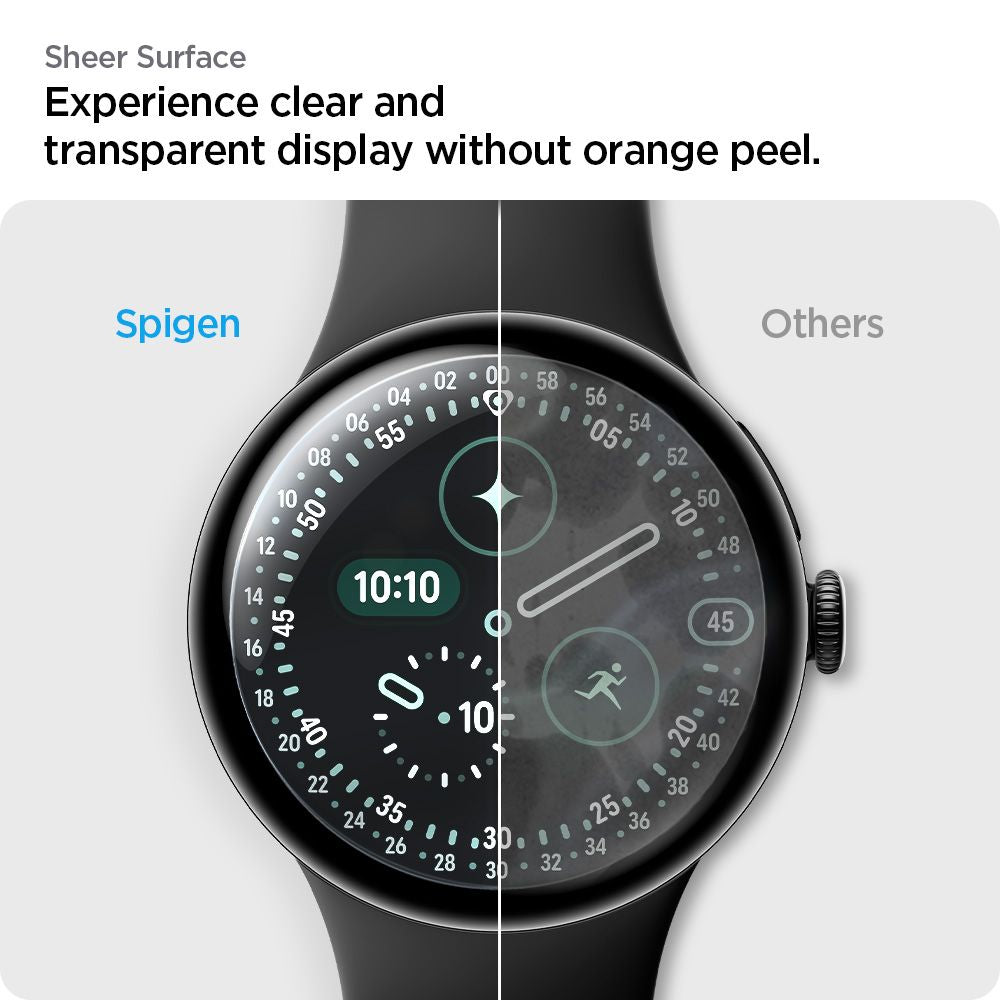 Hydrogelfilm Spigen Elite Shield ”Ez Fit” 2 Pak Google Pixel Watch 3 / 4 / 5 (41 Mm) Klar