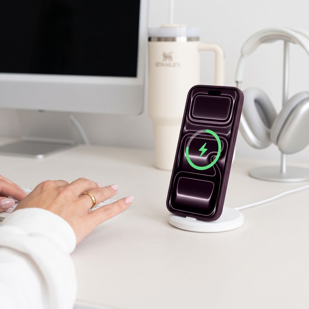 Tech Protect Magpeak Magsafe Cc Iphone 17 Pro / 18 Pro Mat Burgundy