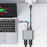 Tech Protect Hb08 Hub Adapter 4 I 1 Type C + Usb 2.0 + 2 X Hdmi 4 K 60 Hz Spacegrå