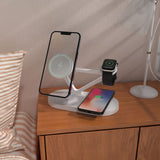 Tech Protect Qi15 W A41 3 I 1 Magnetisk Magsafe Trådløs Oplader Hvid