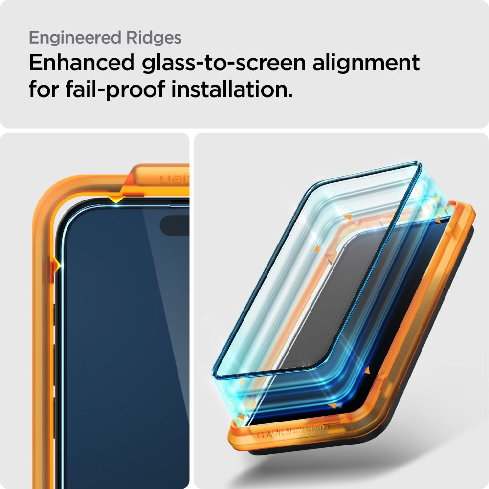 Hærdet Glas Spigen Alm Glass Fc 2 Pack Iphone 15 Sort
