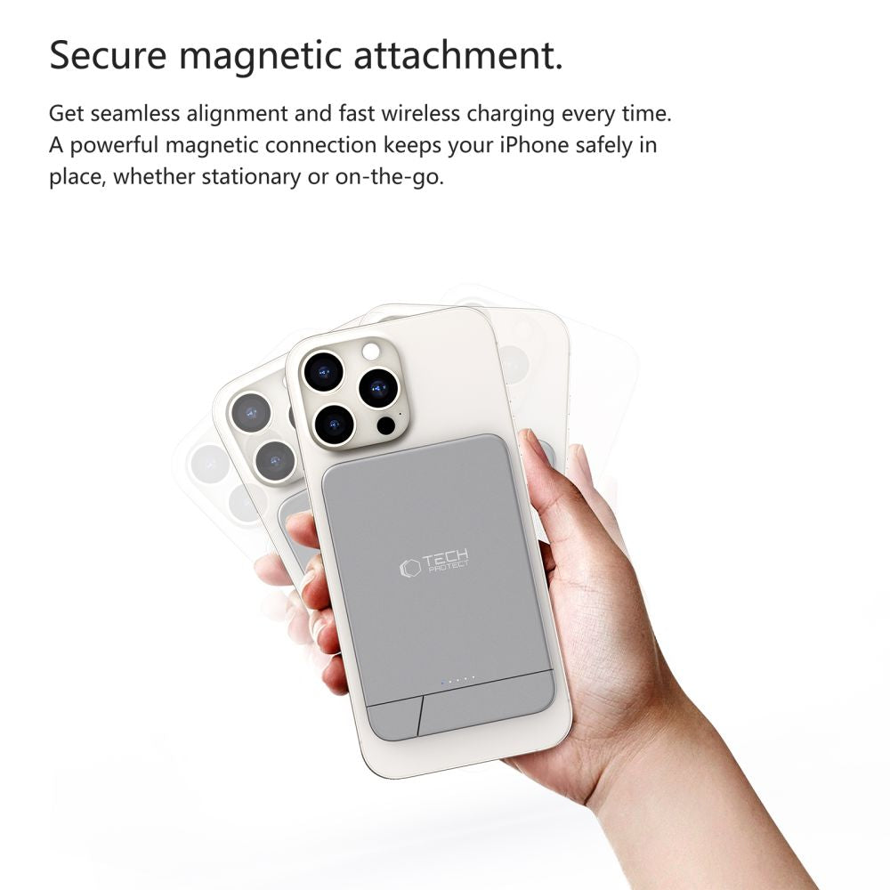 Tech Protect Pb15 Lifemag Magsafe Powerbank 10000 M Ah Spacegrå