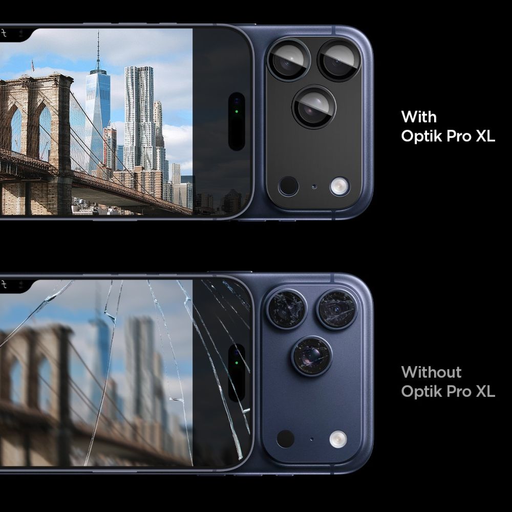 Kamera Beskyttelse Spigen Optik Pro Xl Glas.Tr ”Ez Fit” Camera Protector Iphone 17 Pro Sort