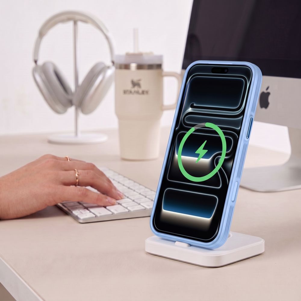 Tech Protect Magprime Magsafe Cc Iphone 17 Pro / 18 Pro Mat Lyseblå