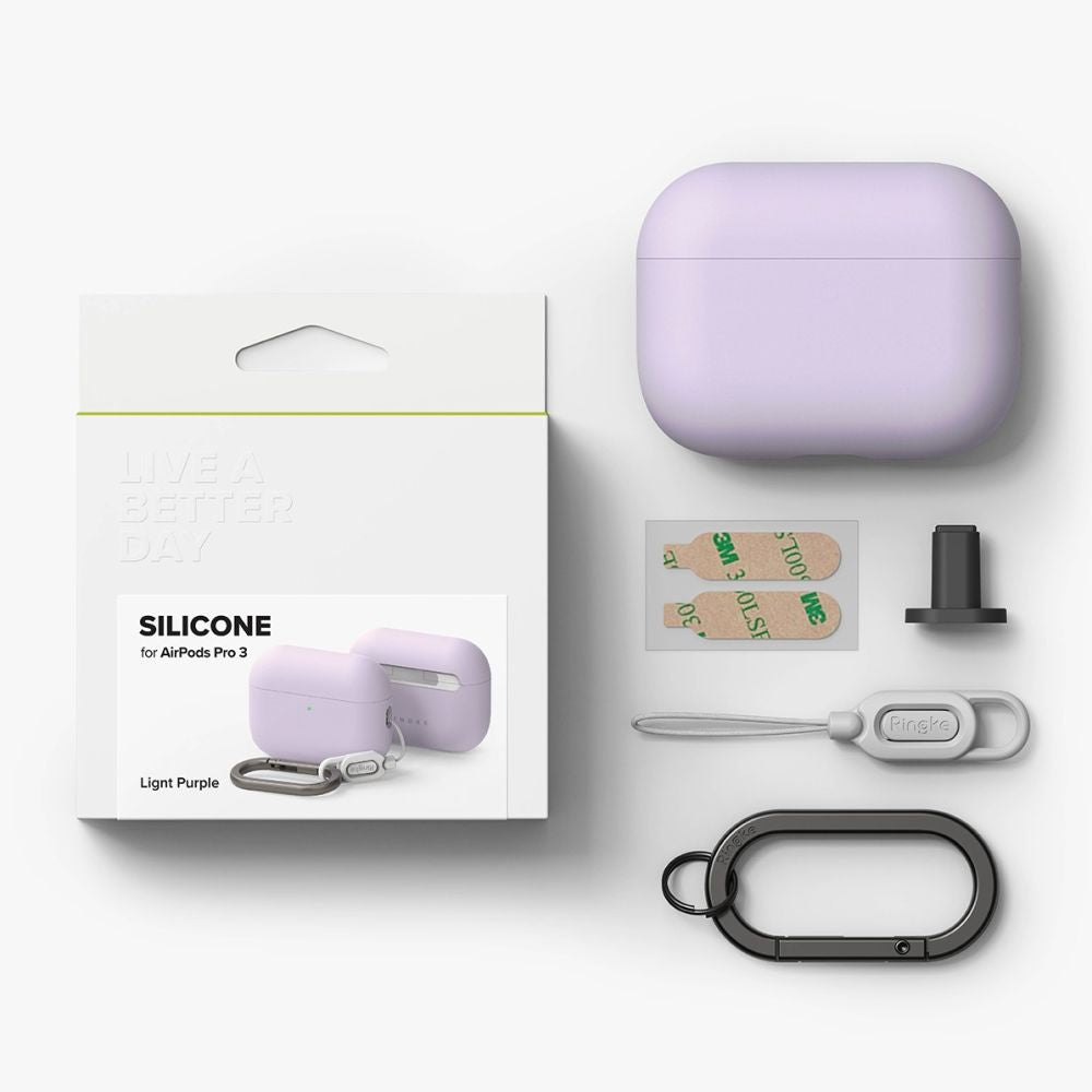 Ringke Silikone Apple Airpods Pro 3 Lyslilla