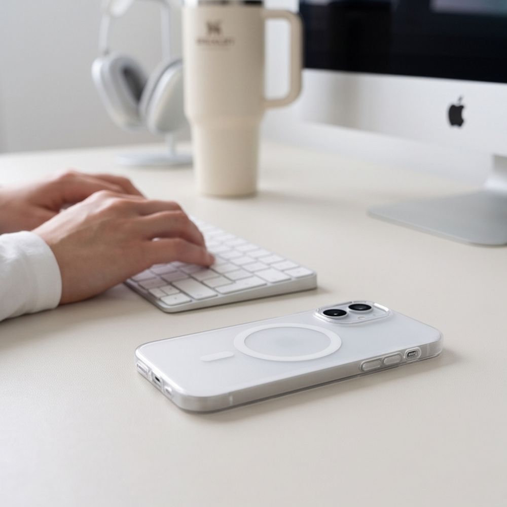 Tech Protect Magzero Magsafe Iphone 17 Mat Hvid