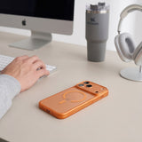 Tech Protect Magprime Magsafe Cc Iphone 17 Pro Max / 18 Pro Max Mat Cosmic Orange