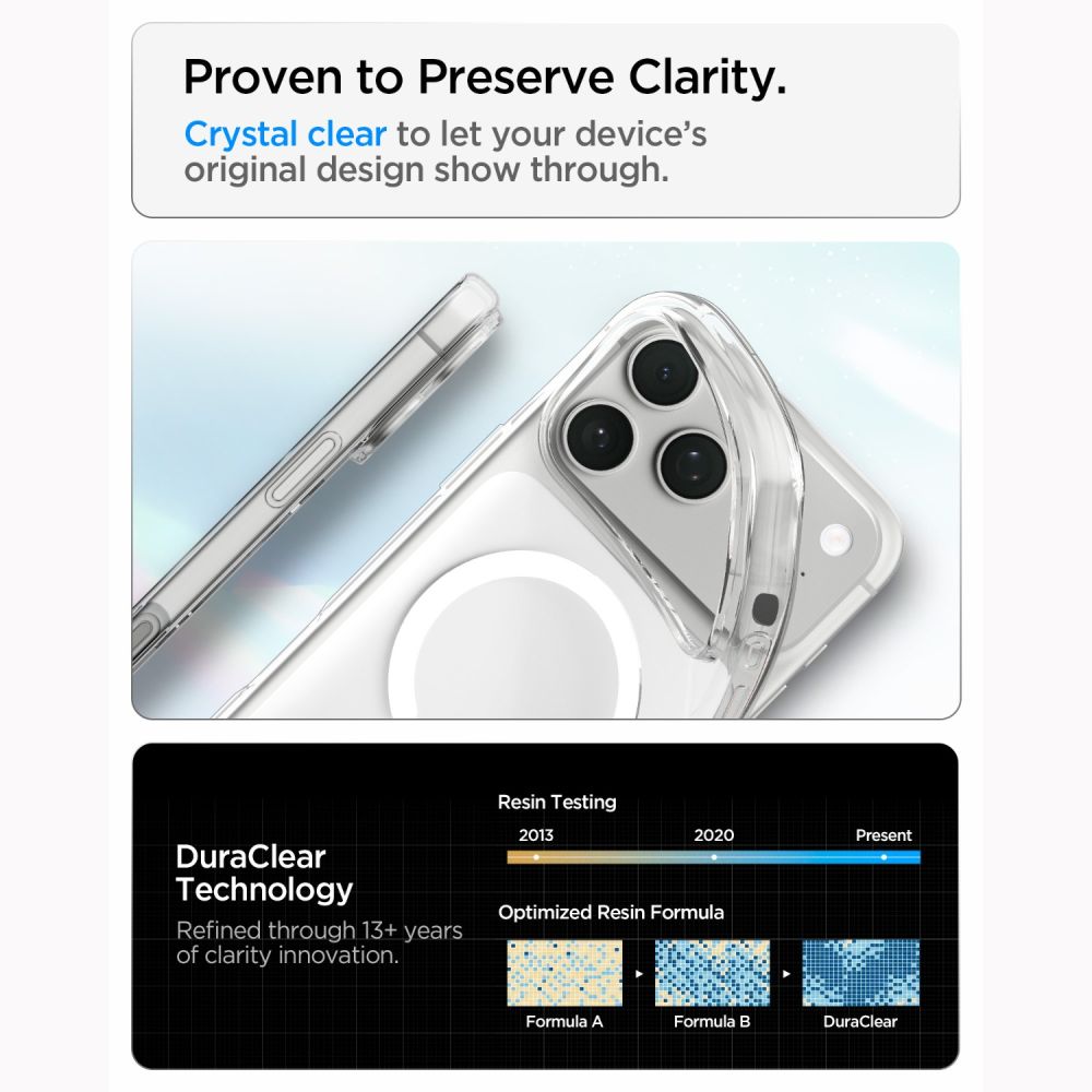 Spigen Liquid Crystal Magsafe Iphone 17 Pro Max / 18 Pro Max Klar/Hvid
