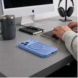 Tech Protect Basicmag Magsafe Iphone 17 Pro / 18 Pro Mat Lysblå