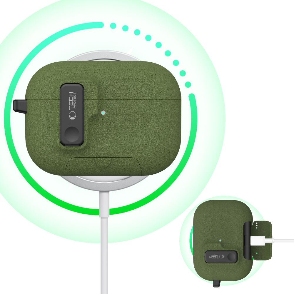 Tech Protect Slim Hook Apple Airpods Pro 3 Olivegrøn