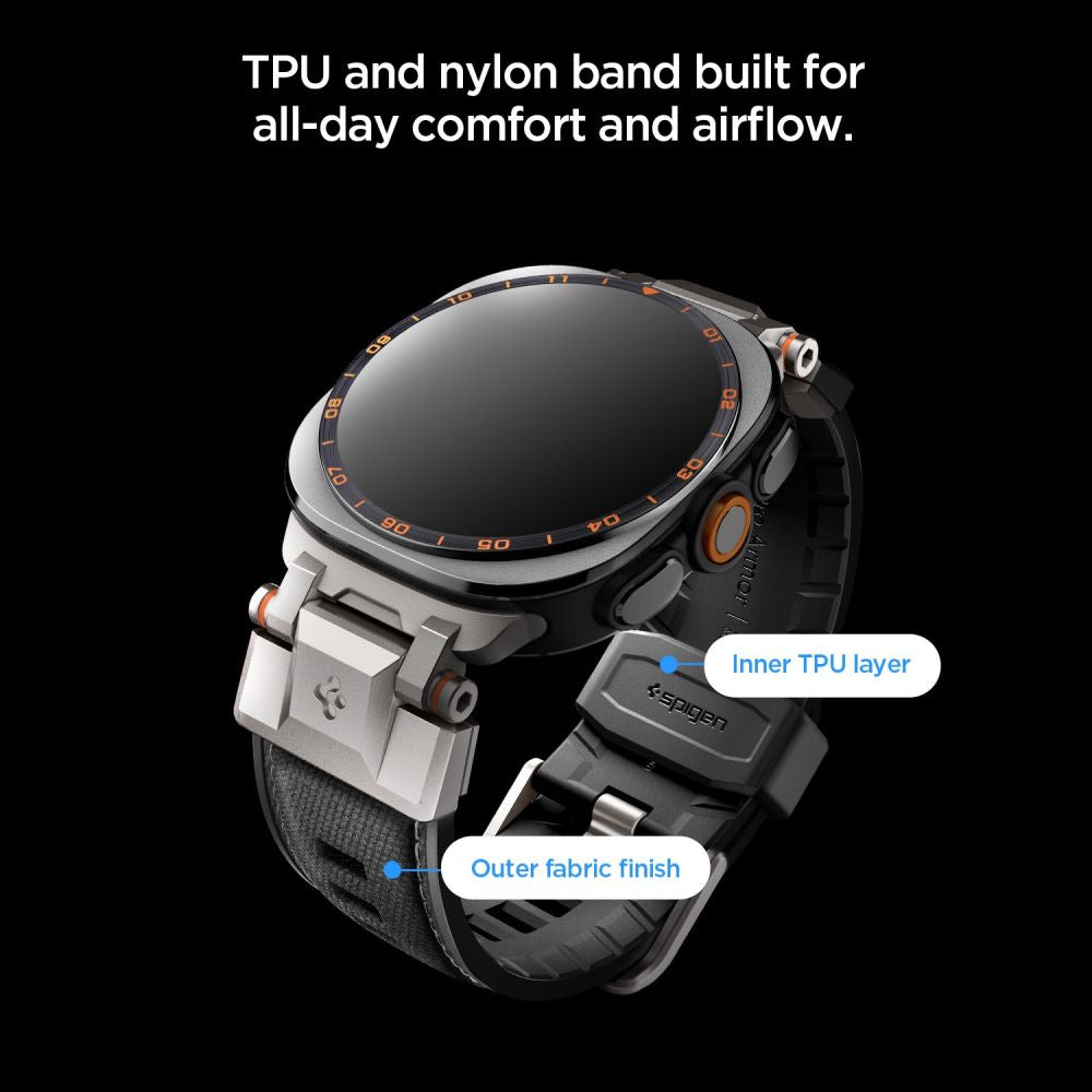 Spigen Durapro Armor Band Samsung Galaxy Watch Ultra 1/2 2024 2026 (47 Mm) Sort