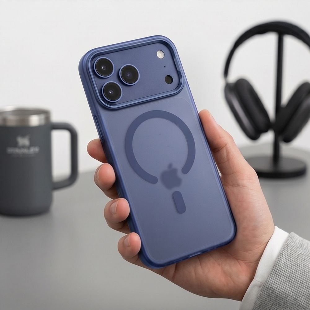 Tech Protect Magzero Magsafe Iphone 17 Pro / 18 Pro Mat Dyb Blå