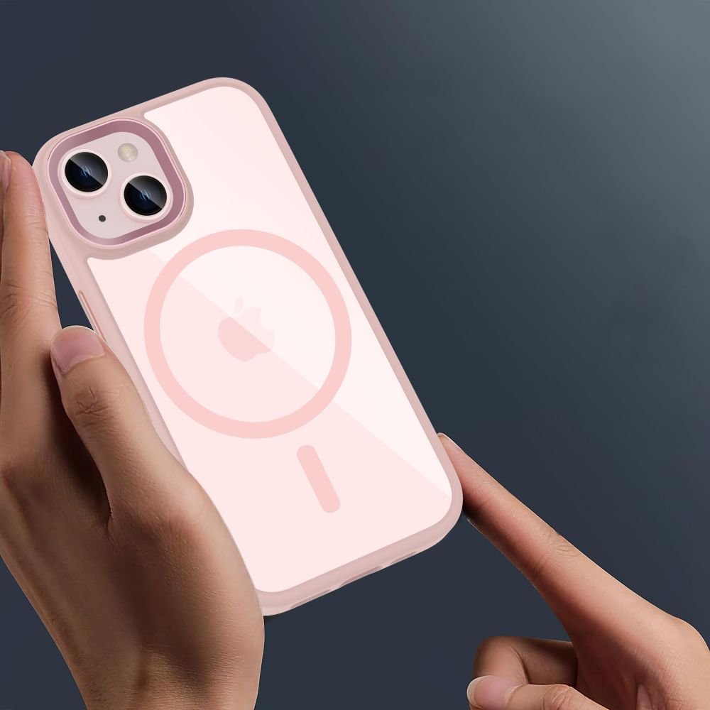 Tech Protect Magmat Magsafe Iphone 15 Pink/Klar