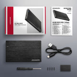 Axagon EE25-XA6C drevkabinet HDD/SSD kabinet Sort 2.5"