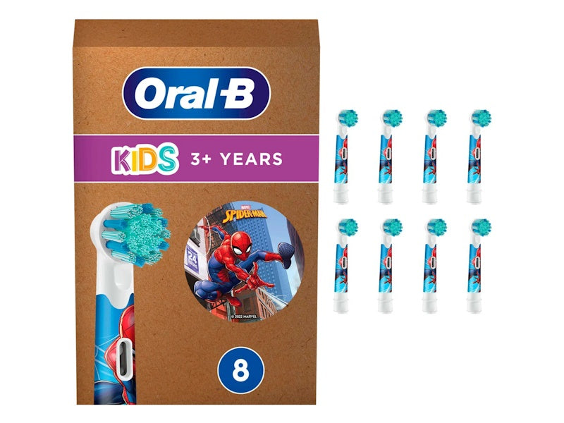 Oral-B Kids 3+ Børstehoveder Spiderman, 8 stk.