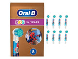 Oral-B Kids 3+ Børstehoveder Spiderman, 8 stk.