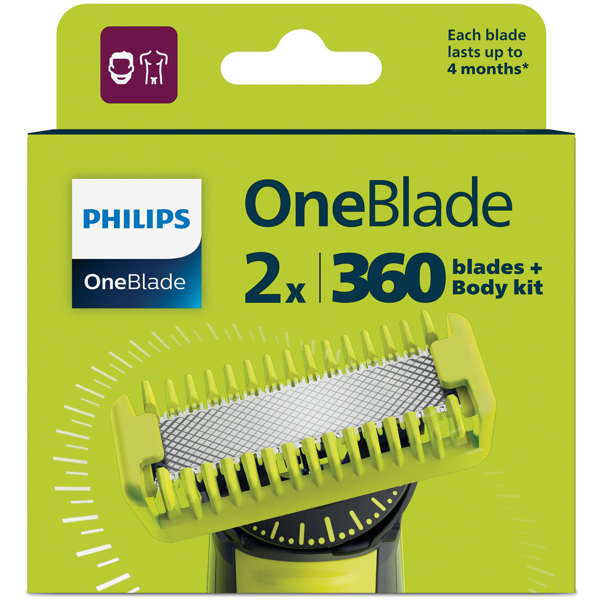 Philips Norelco OneBlade OneBlade QP624/50 Udskiftningsskær