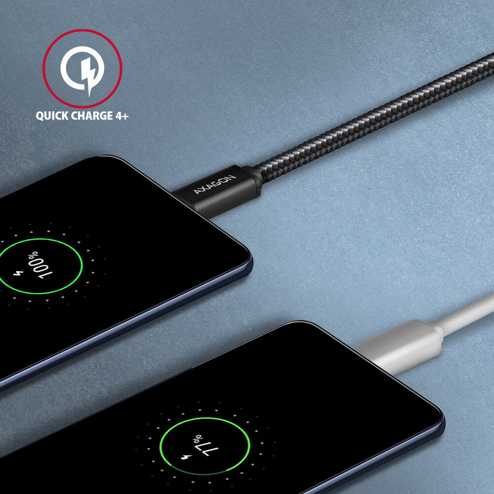 Axagon BUCM3-CM20AB USB-kabel USB 3.2 Gen 1 (3.1 Gen 1) 2 m USB C 5 Gbit/sek. 60 W Sort