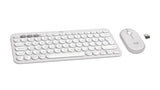 Logitech Pebble 2 Combo tastatur Mus inkluderet Universel RF trådløs + Bluetooth QWERTY US International Hvid