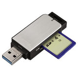 Hama 123900 kortlæser USB 3.2 Gen 1 (3.1 Gen 1) Sort, Sølv