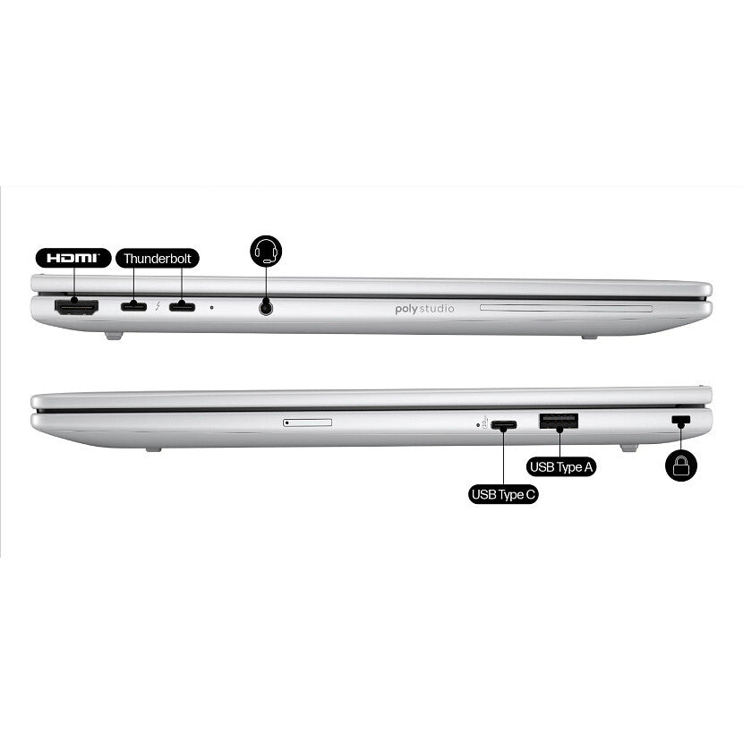 HP EliteBook 8 G1i 14 inch Notebook AI PC Intel Core Ultra 5 225U Laptop 35,6 cm (14") WUXGA 24 GB DDR5-SDRAM 512 GB SSD Wi-Fi 7 (802.11be) Windows 11 Pro Sølv