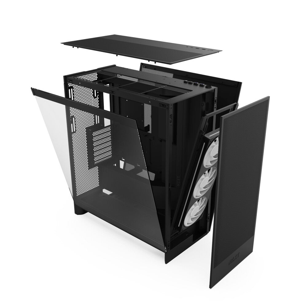 NZXT H series H7 Flow RGB Tårn ATX Ingen strømforsyning Sort