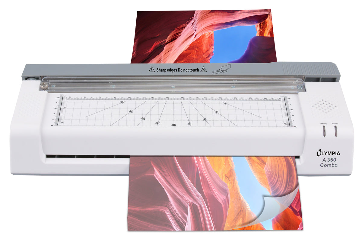 Olympia A 350 Combo Lamineringsmaskine til kold- eller varmlaminering A3 Hvid