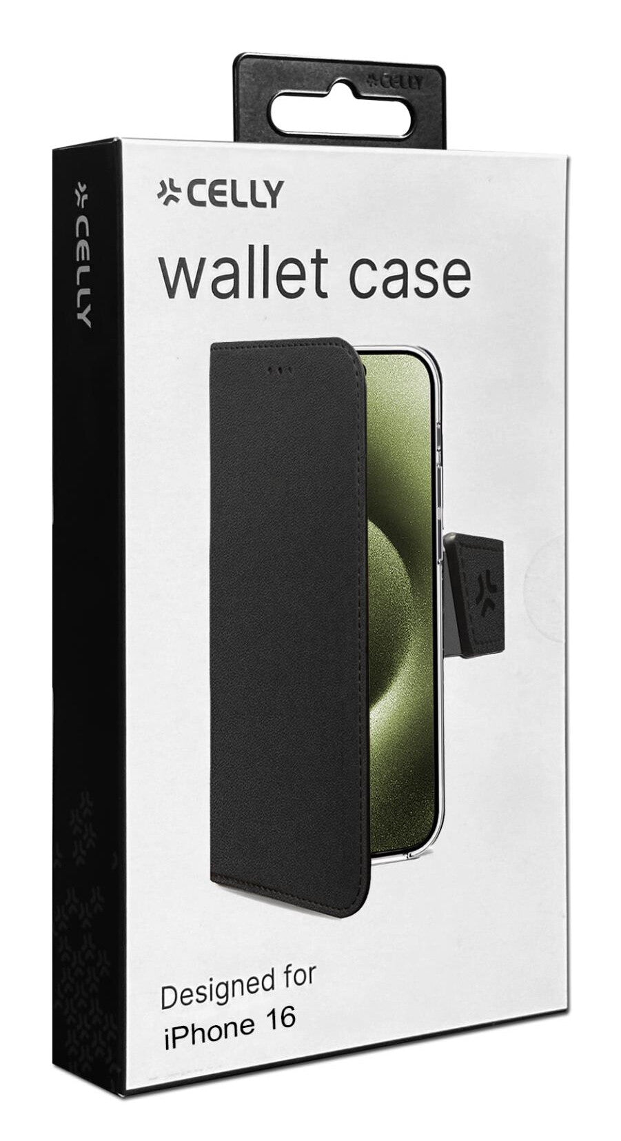 Celly WALLY1078 mobiltelefon etui 15,5 cm (6.1") Tegnebogsetui Sort