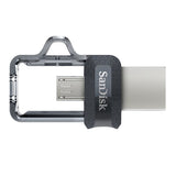 SanDisk 173384 USB-nøgle 32 GB USB Type-A / Micro-USB Sort, Transparent