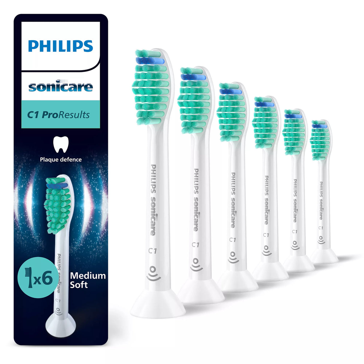 Philips Sonicare ProResults plaque control ProResults HX6016 Pakke med 6 børstehoveder
