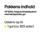 HP 912XL Gul 825 sider Blæk 3YL83AE