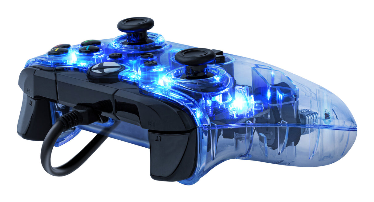 PDP Afterglow Sort, Blå, Transparent USB Gamepad Analog/digital Xbox One, Xbox Series S, Xbox Series X