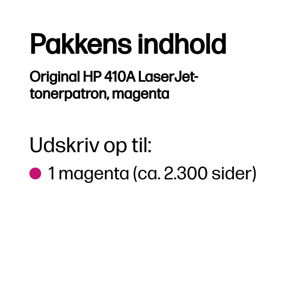 HP 410A Magenta 2300 sider Toner CF413A