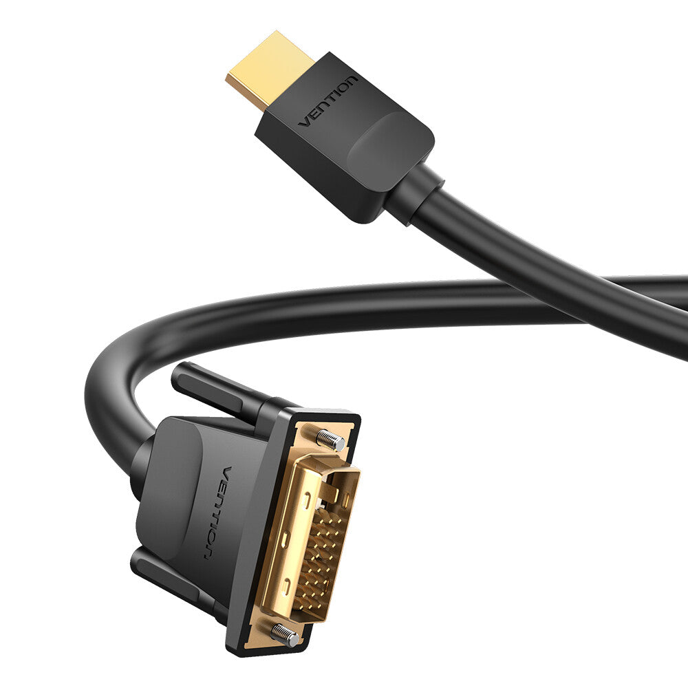Vention ABFBF videokabel adapter 1 m HDMI Type A (Standard) DVI-D Sort