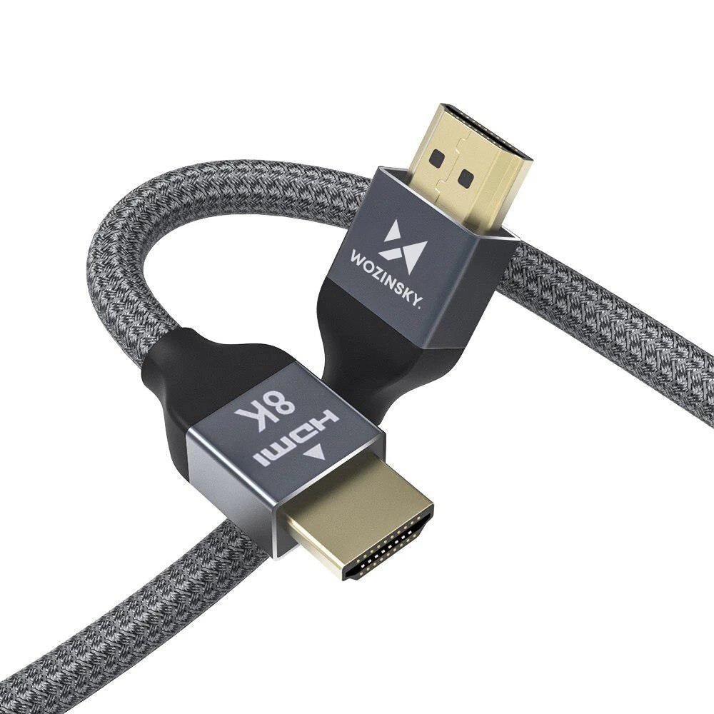 Wozinsky kabel HDMI 2.1 8K 60 Hz 48 Gbps / 4K 120 Hz / 2K 144 Hz 1 m Sølv (WHDMI-10)
