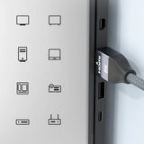 Wozinsky kabel HDMI 2.1 8K 60 Hz 48 Gbps / 4K 120 Hz / 2K 144 Hz 1 m Sølv (WHDMI-10)