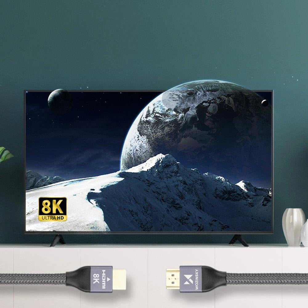 Wozinsky kabel HDMI 2.1 8K 60 Hz 48 Gbps / 4K 120 Hz / 2K 144 Hz 1 m Sølv (WHDMI-10)