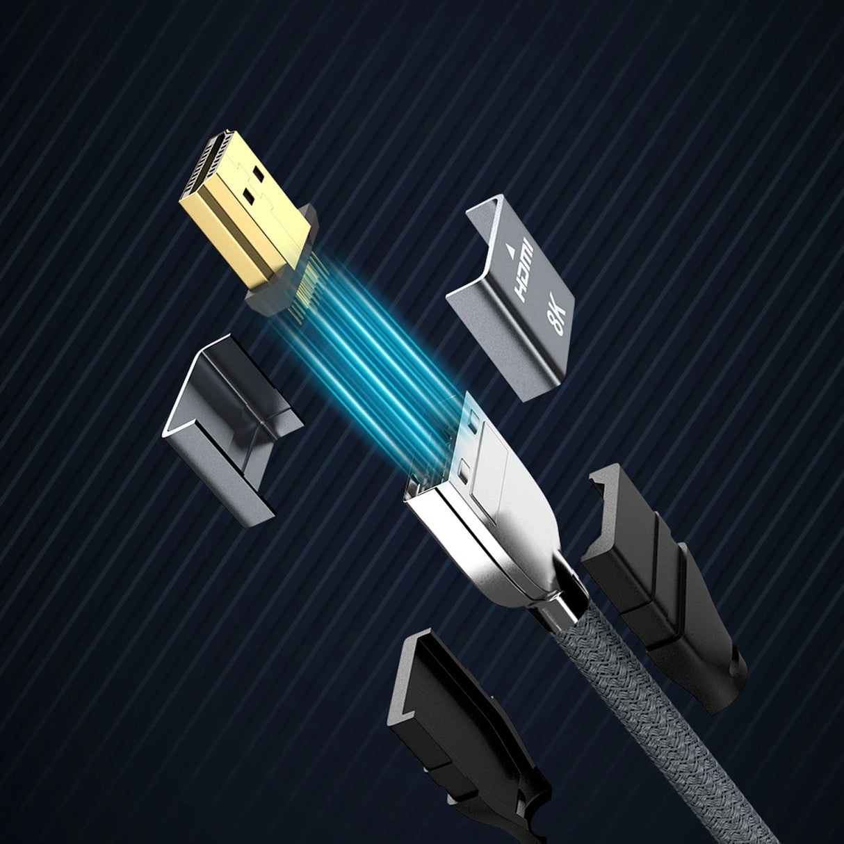 Wozinsky kabel HDMI 2.1 8K 60 Hz 48 Gbps / 4K 120 Hz / 2K 144 Hz 2 m sølv (WHDMI-20)