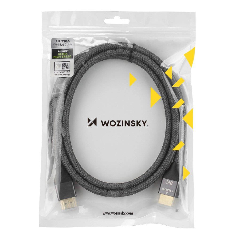 Wozinsky kabel HDMI 2.1 8K 60 Hz 48 Gbps / 4K 120 Hz / 2K 144 Hz 3 m sølv (WHDMI-30)