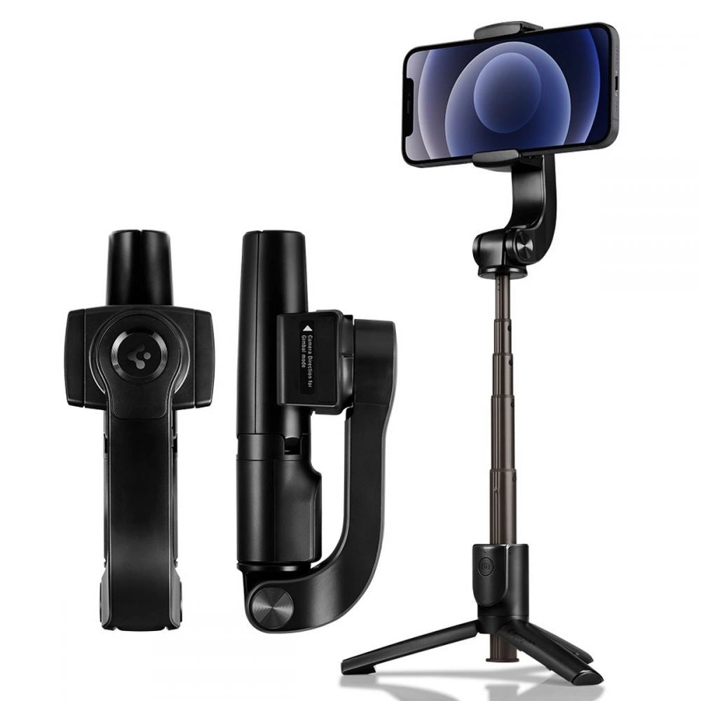 Spigen S610W Bluetooth Gimbal med Selfie Stick - sort