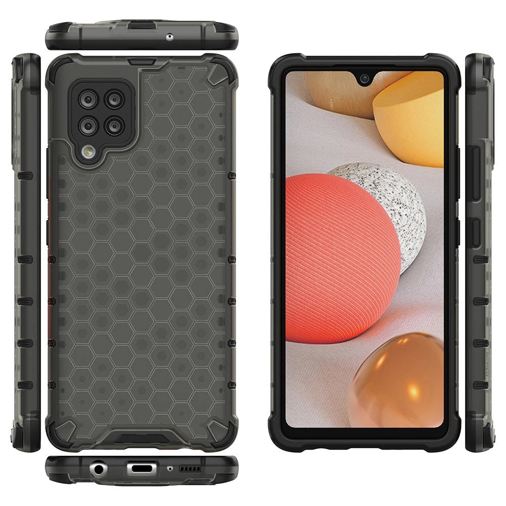Honeycomb Case rustning med TPU Bumper til Samsung Galaxy A42 5G sort