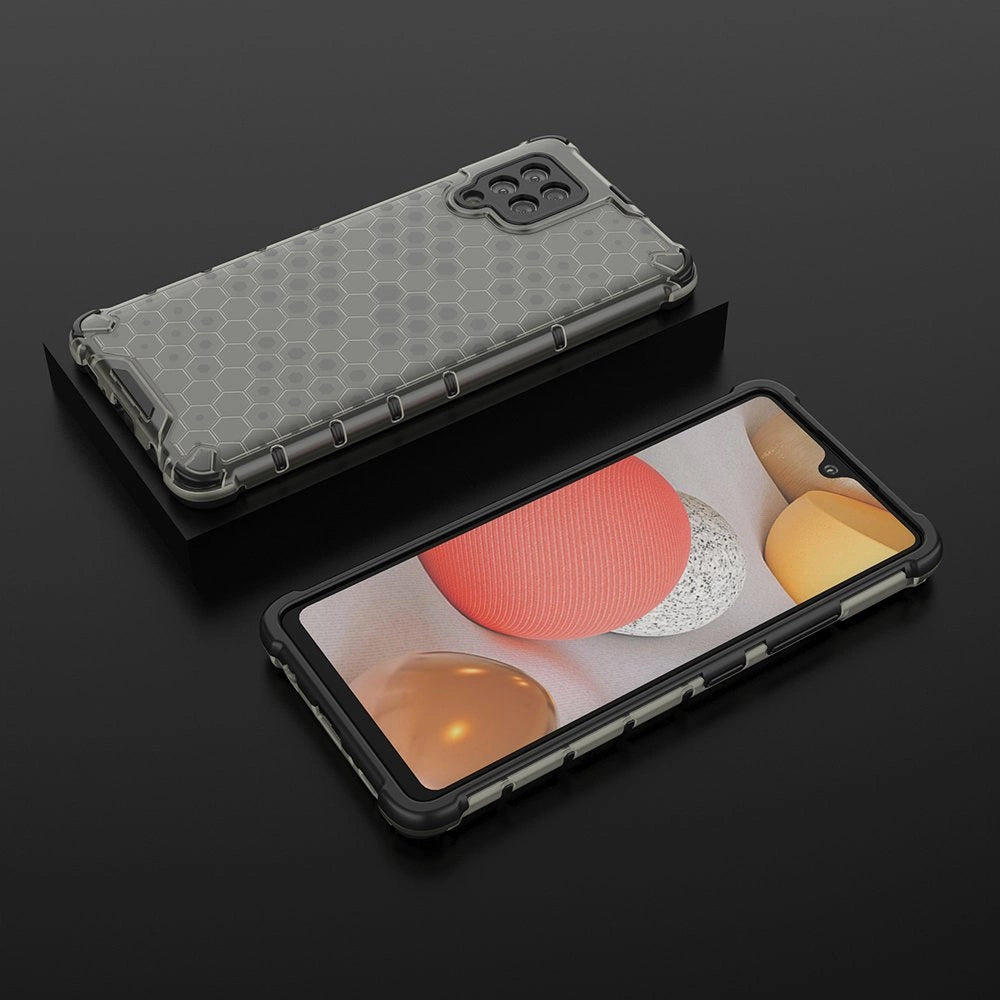 Honeycomb Case rustning med TPU Bumper til Samsung Galaxy A42 5G sort