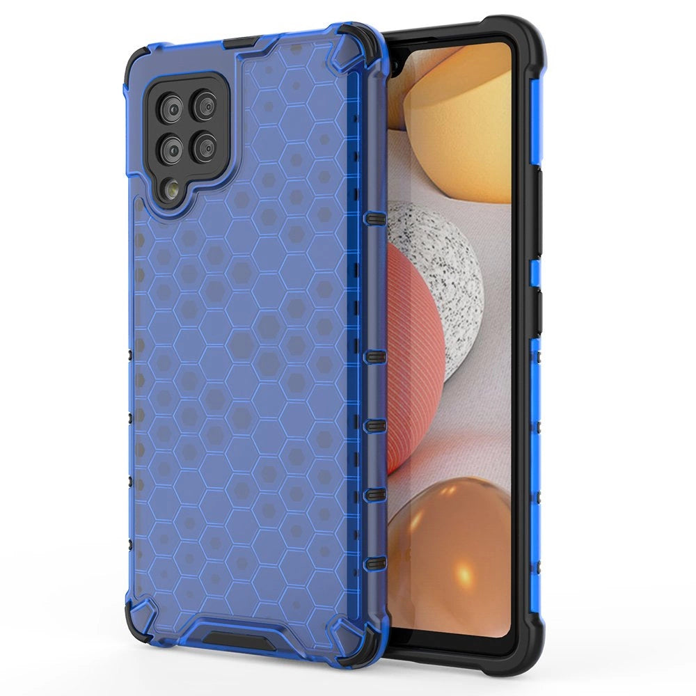 Honeycomb Case rustning med TPU Bumper til Samsung Galaxy A42 5G blå